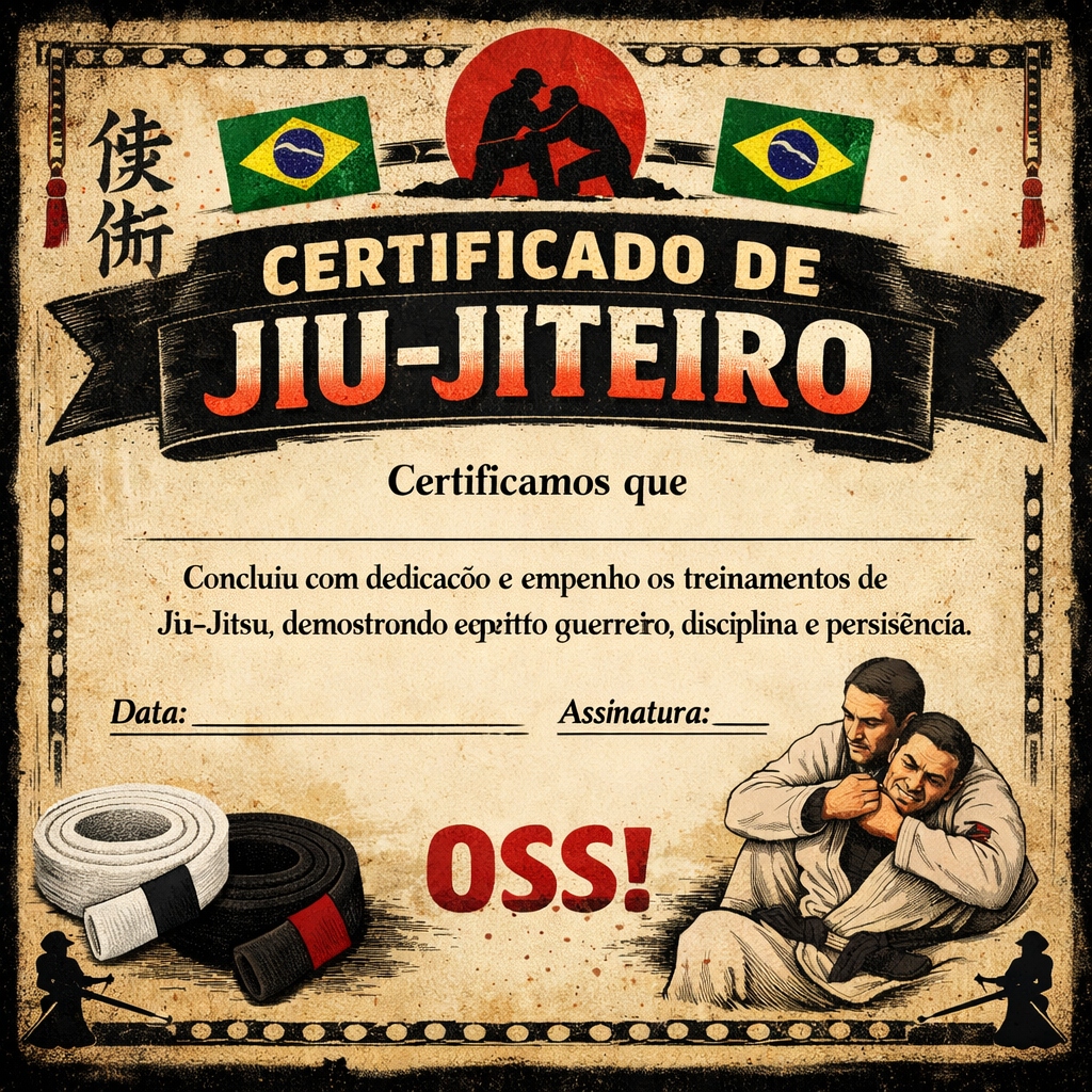 Certificado de Jiu-Jiteiro